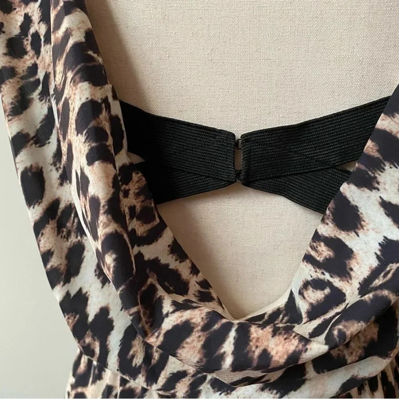 Alice + Olivia Leopard Print Open Back Mini Dress XS Blouson Party Cocktail - Picture 12 of 16